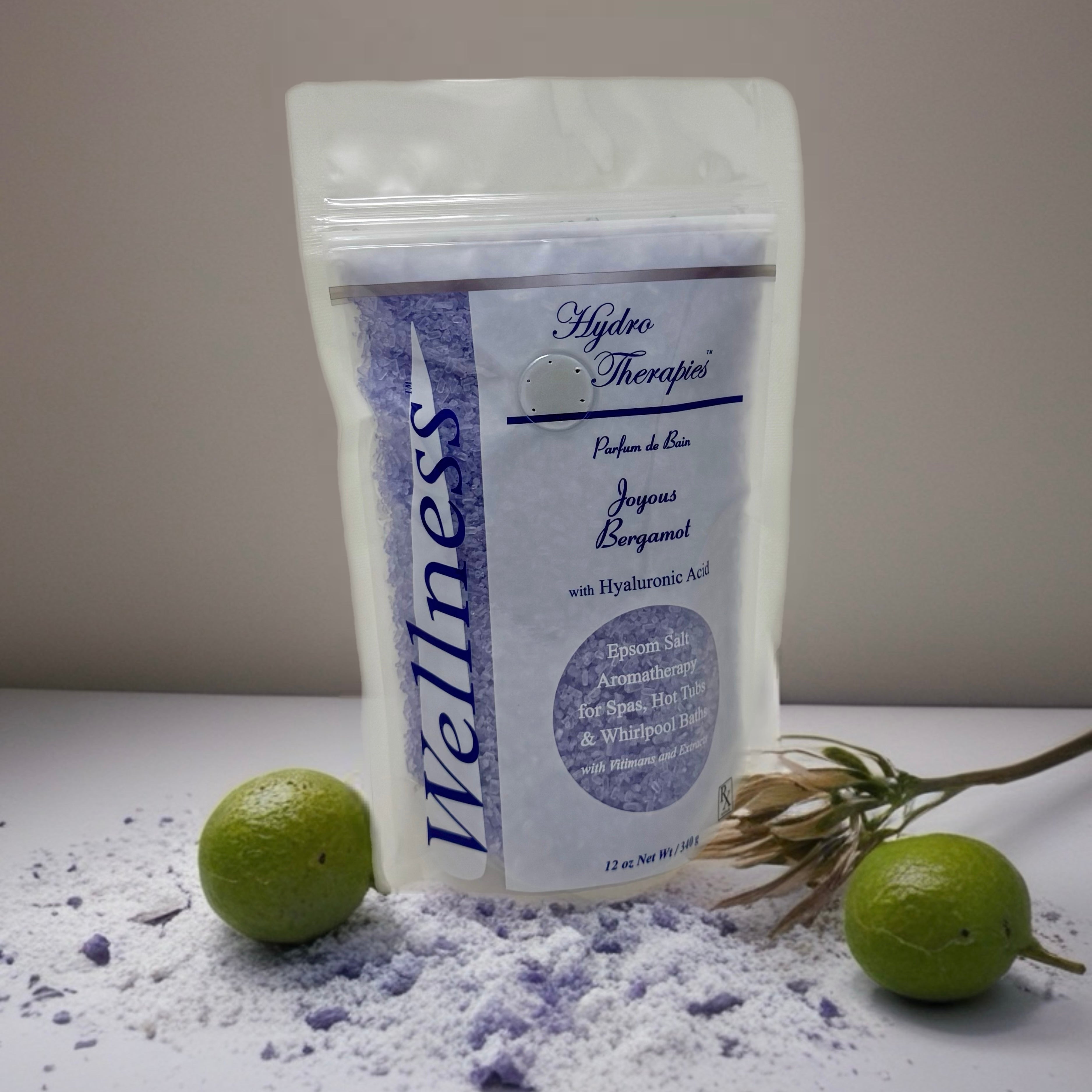 Joyous Bergamot 12oz Epsom Salt Bath for Relaxation – Hot Tub Salts & Muscle Relaxing Bath Soak