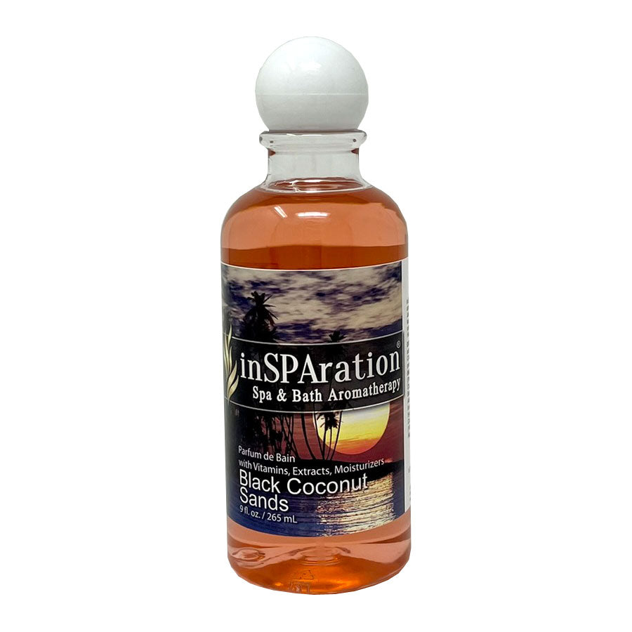 Black Coconut Sands Aromatherapy for Hot Tubs – inSPAration 9oz Spa Aromatherapy Scents & Hot Tub Fragrance