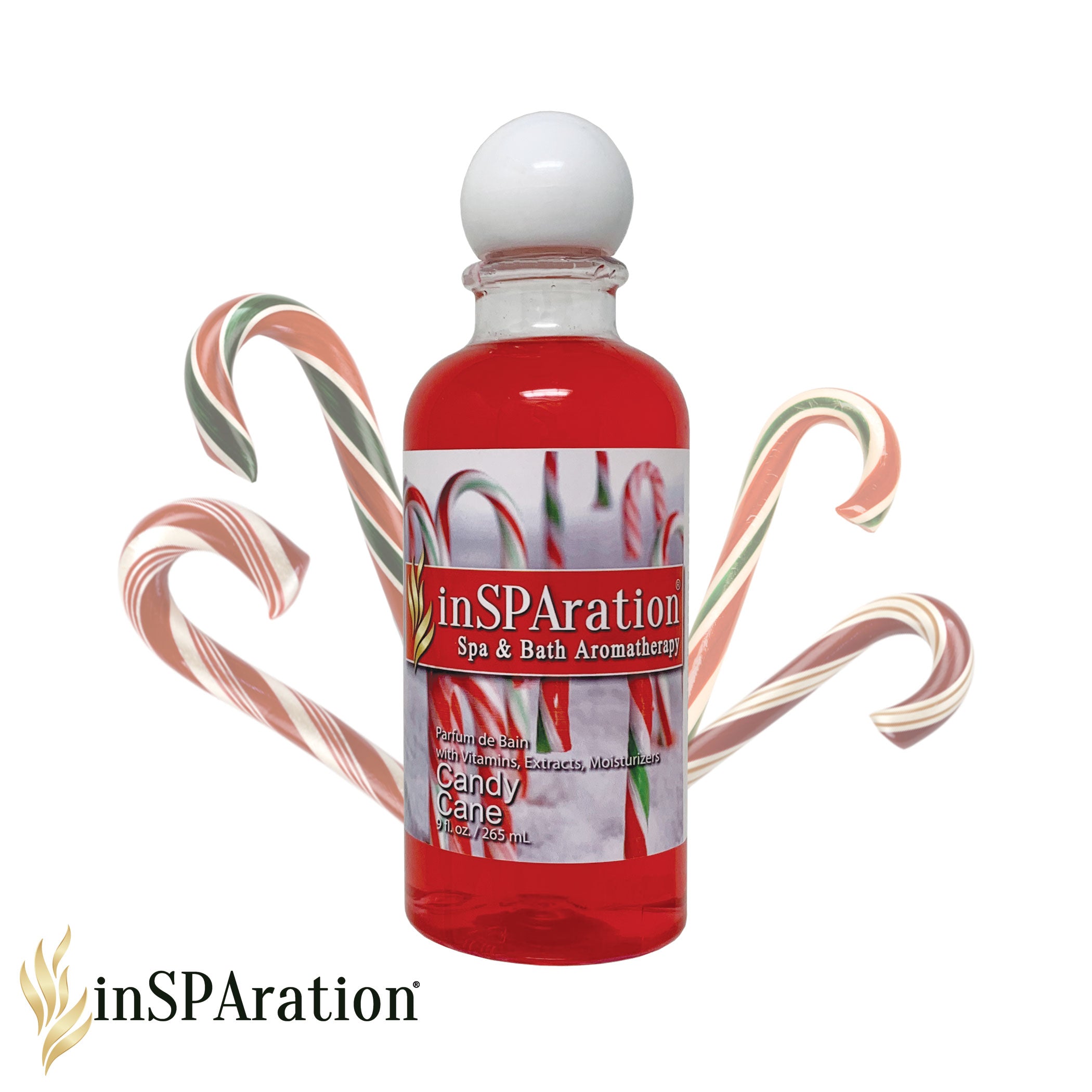 Candy Cane inSPAration 9oz Liquid Aromatherapy – Refresh Your Spa & Pool, Hot Tub Aromatherapy Fragrance, Soothing Insparation Scents