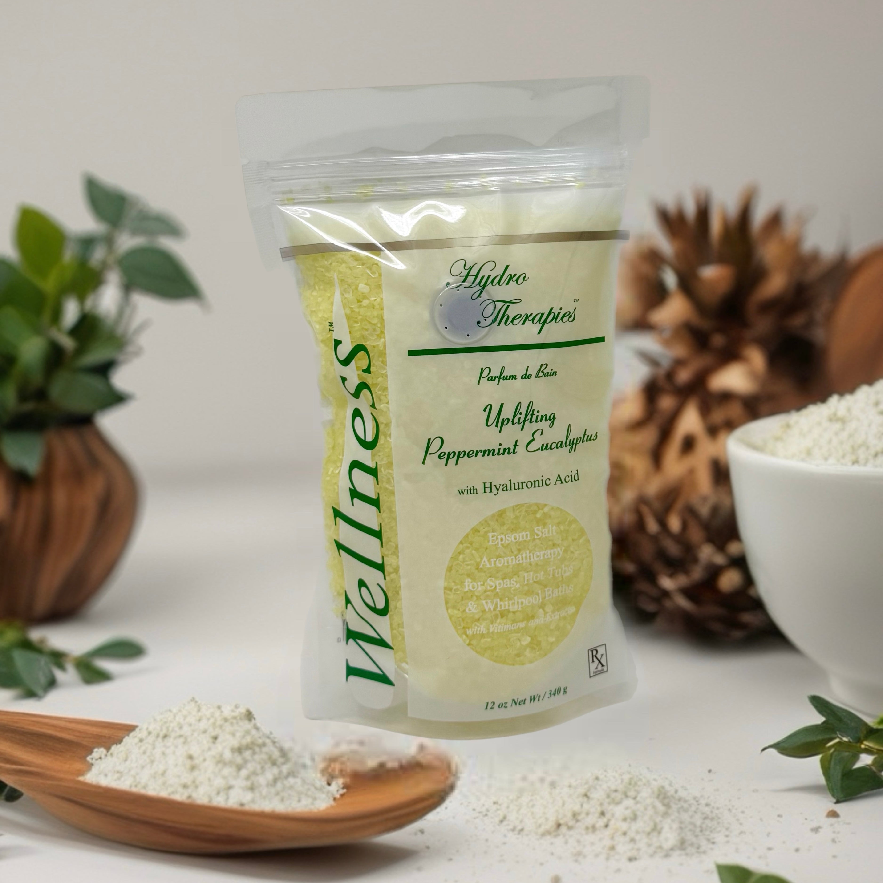 Peppermint Eucalyptus Epsom Salt for Hot Tub – Aromatherapy Bath Salts for Hot Tubs, Stress Relief, Muscle Relaxation, and Spa Wellness