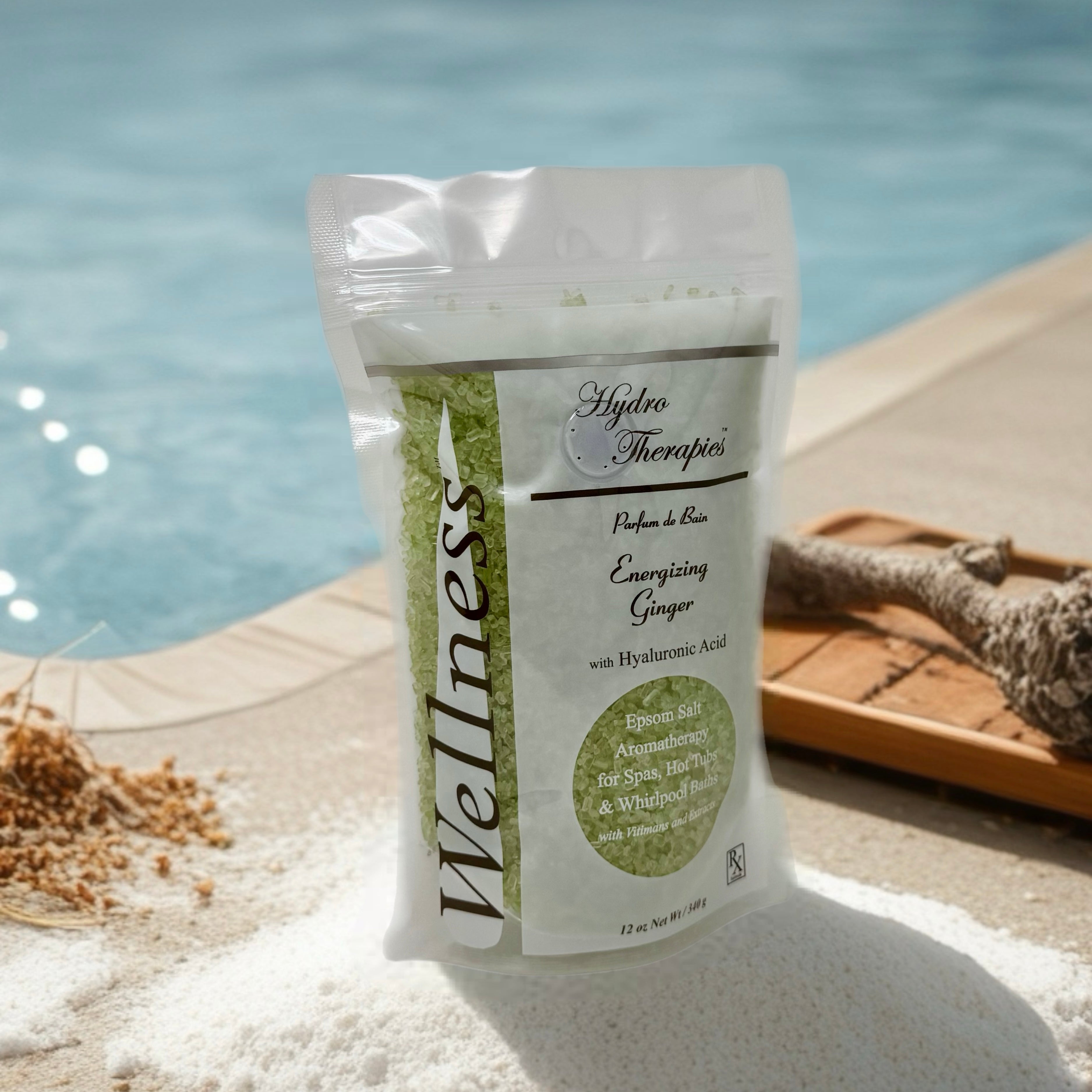 Energizing Ginger 12oz Epsom Salt – Relaxing Bath Salts for Muscle Relief, Detoxifying Spa Soak, and Aromatherapy Relaxation