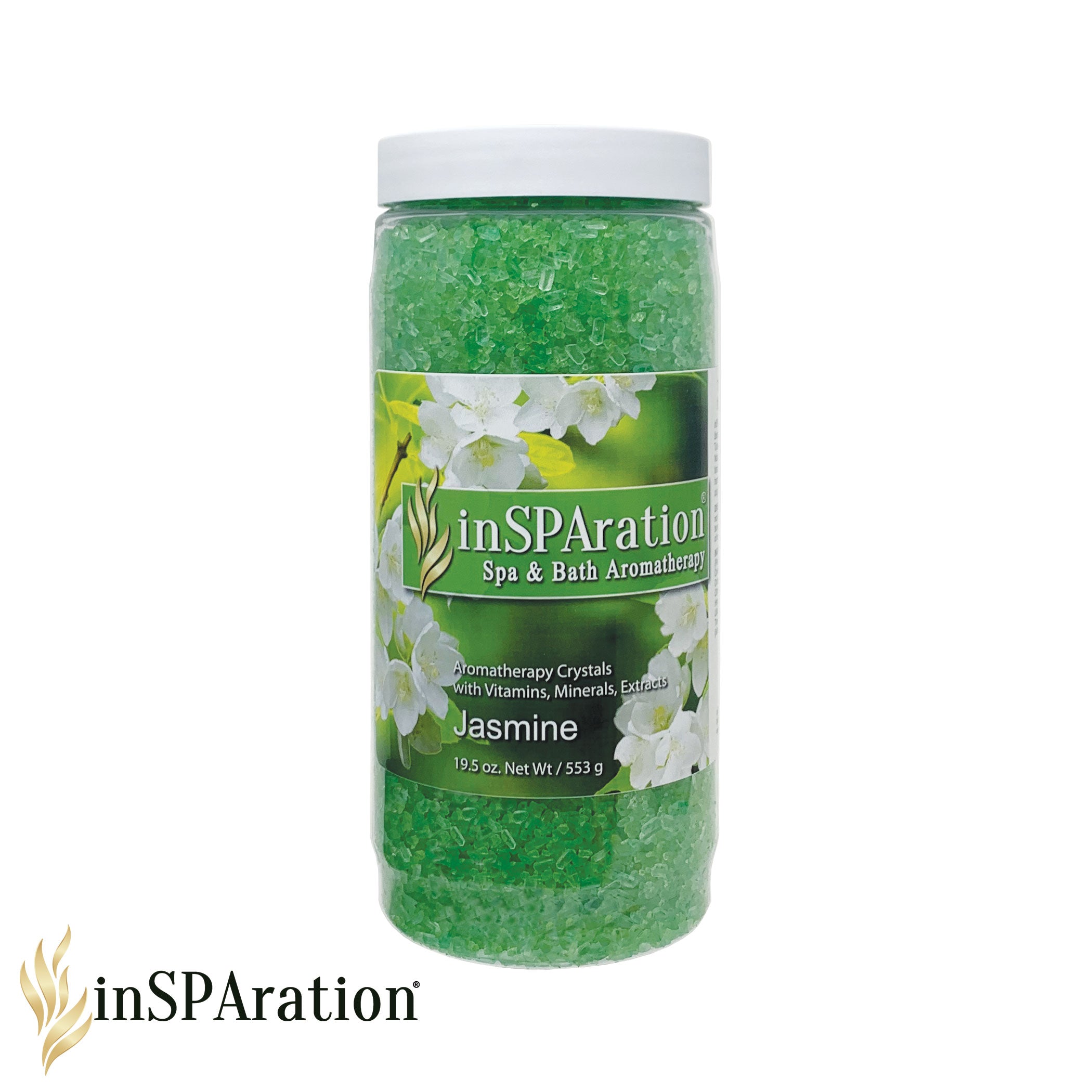Jasmine inSPAration Rx Crystals 19oz – Hot Tub Salts & Epsom Salt Bath for Relaxation, Muscle-Relaxing Bath Soak, Stress Relief Spa Crystals for Hot Tubs