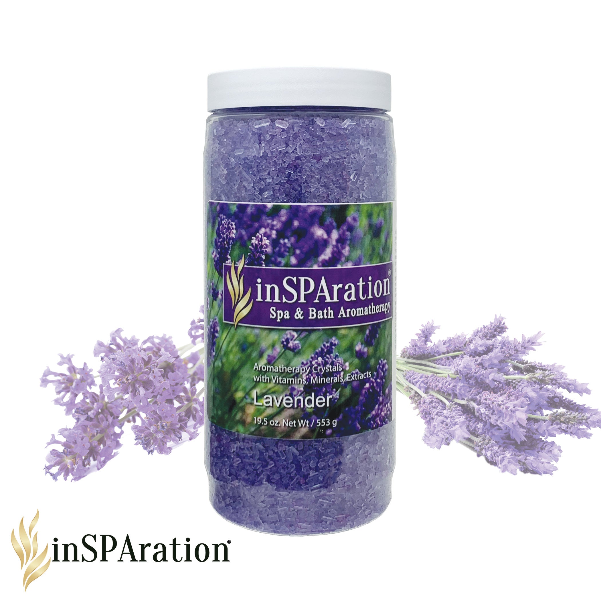 Lavender Spa & Bath Salts – Hot Tub Crystals, Muscle Relaxing Bath Soak, Stress Relief & Aromatherapy Crystals for Ultimate Relaxation