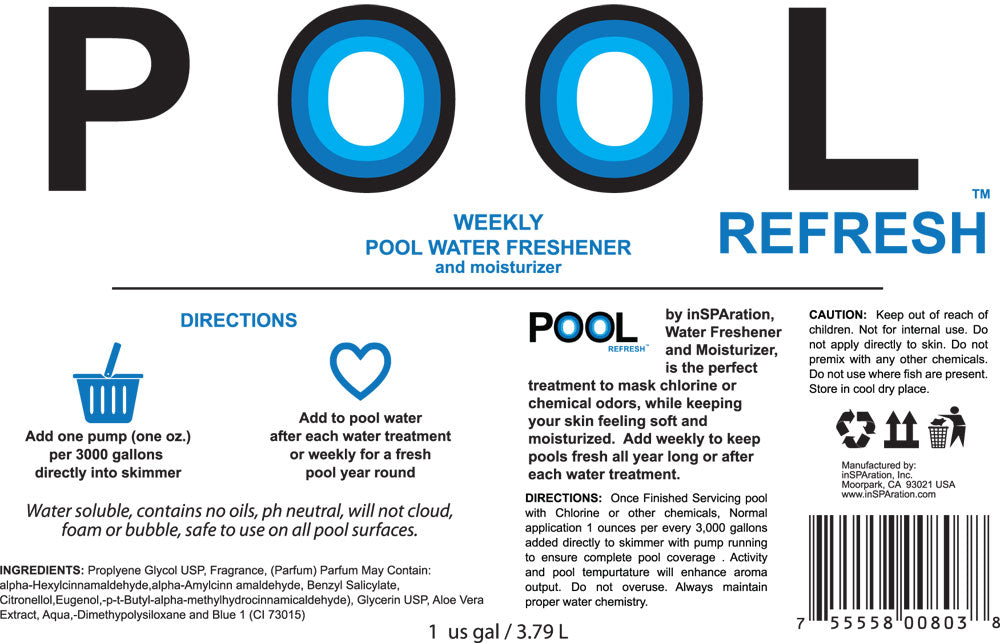 Pool Refresh Gallon – Pool Moisturizer and Freshener! Pool Water Treatment