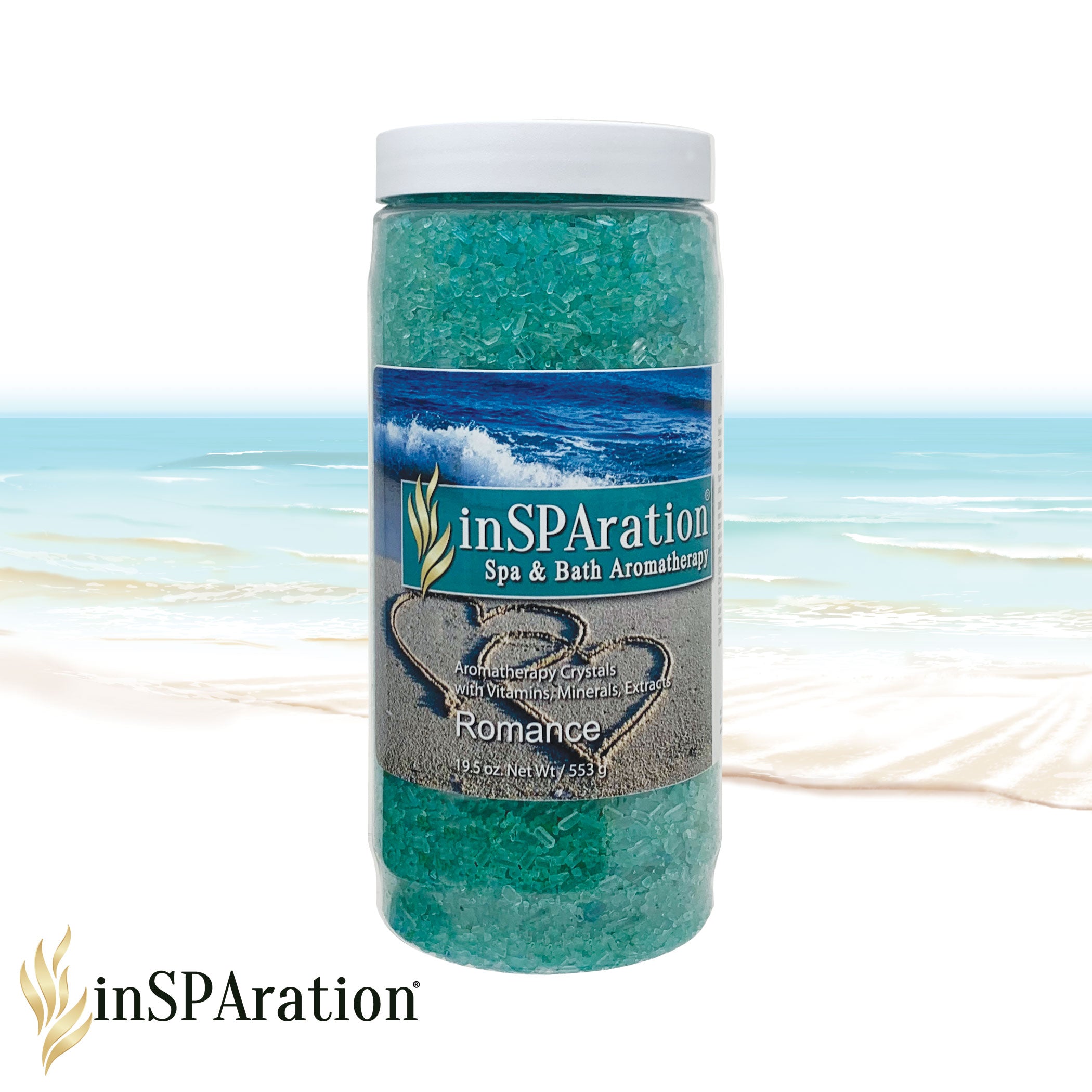 Romance 19oz Epsom Salt Bath for Relaxation – Hot Tub Salts, Muscle Relaxing Bath Soak, Stress Relief Spa Crystals for Hot Tubs