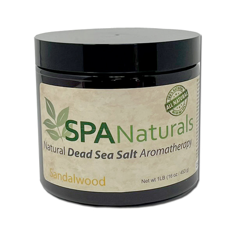 Sandalwood Spa Naturals Dead Sea Salt Crystals – Muscle Relaxing Bath Salts, Spa Salts for Hot Tub, Bath Salts for Relaxation, Dead Sea Spa Salts