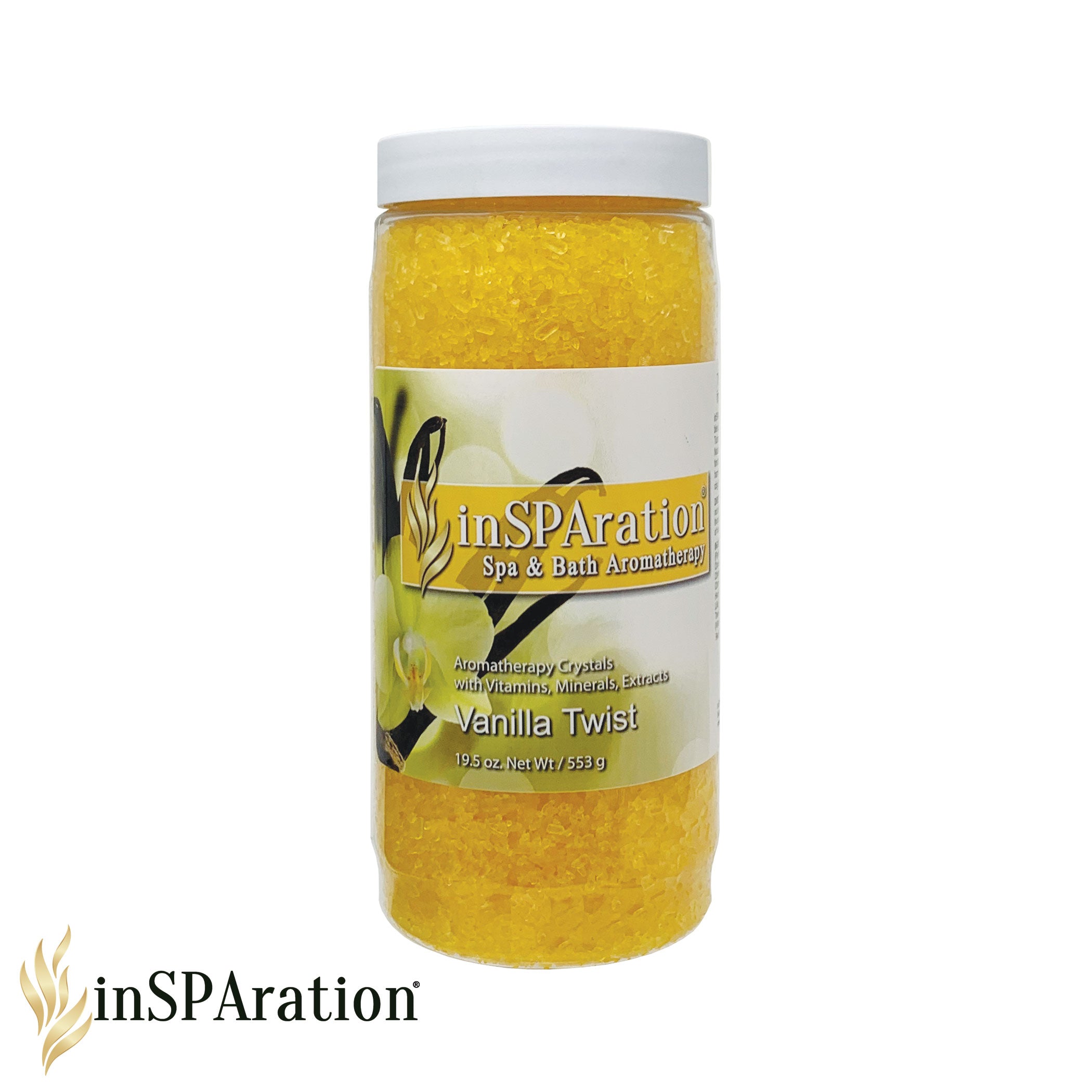 Vanilla Twist 19oz inSPAration Rx Crystals – Epsom Salt for Hot Tub, Muscle Relaxing & Stress Relief Bath Salts, Spa Crystals for Hot Tubs
