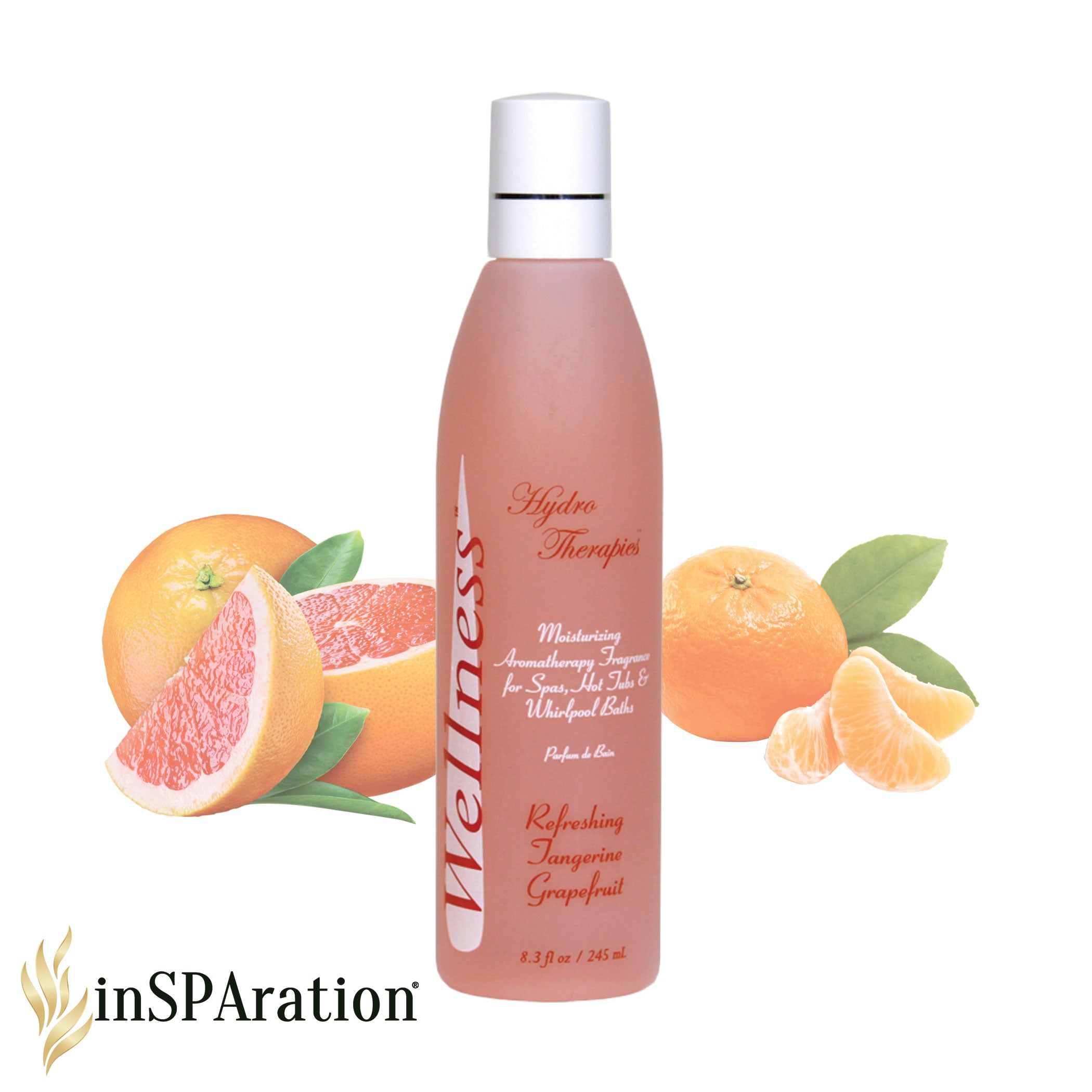 InSPAration Aromatherapy Tangerine Grapefruit Wellness 8oz | Hot Tub Aromatherapy Fragrance, Spa Scents & Relaxing Pool Water Moisturizer