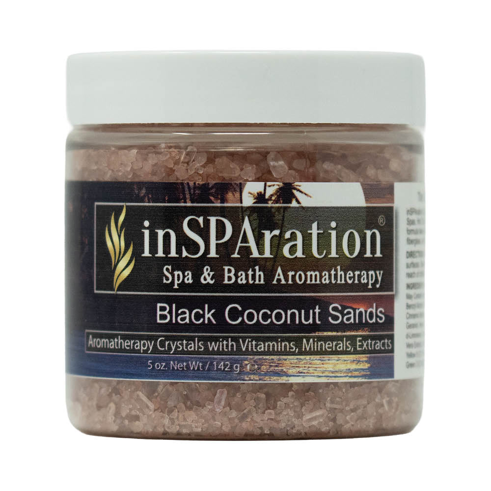 Black Coconut Sands - inSPAration Rx Crystals – Epsom Salt for Hot Tub, Muscle Relaxing & Stress Relief Bath Salts, Spa Crystals for Hot Tubs