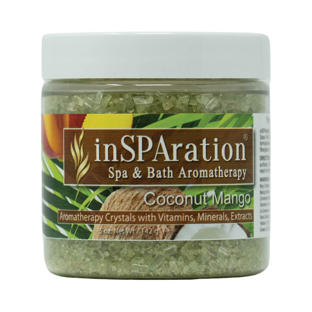 Coconut Mango - inSPAration Rx Crystals – Epsom Salt for Hot Tub, Muscle Relaxing & Stress Relief Bath Salts, Spa Crystals for Hot Tubs