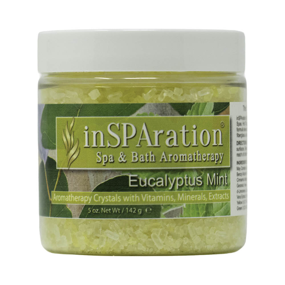 Eucalyptus Mint - inSPAration Rx Crystals – Epsom Salt for Hot Tub, Muscle Relaxing & Stress Relief Bath Salts, Spa Crystals for Hot Tubs