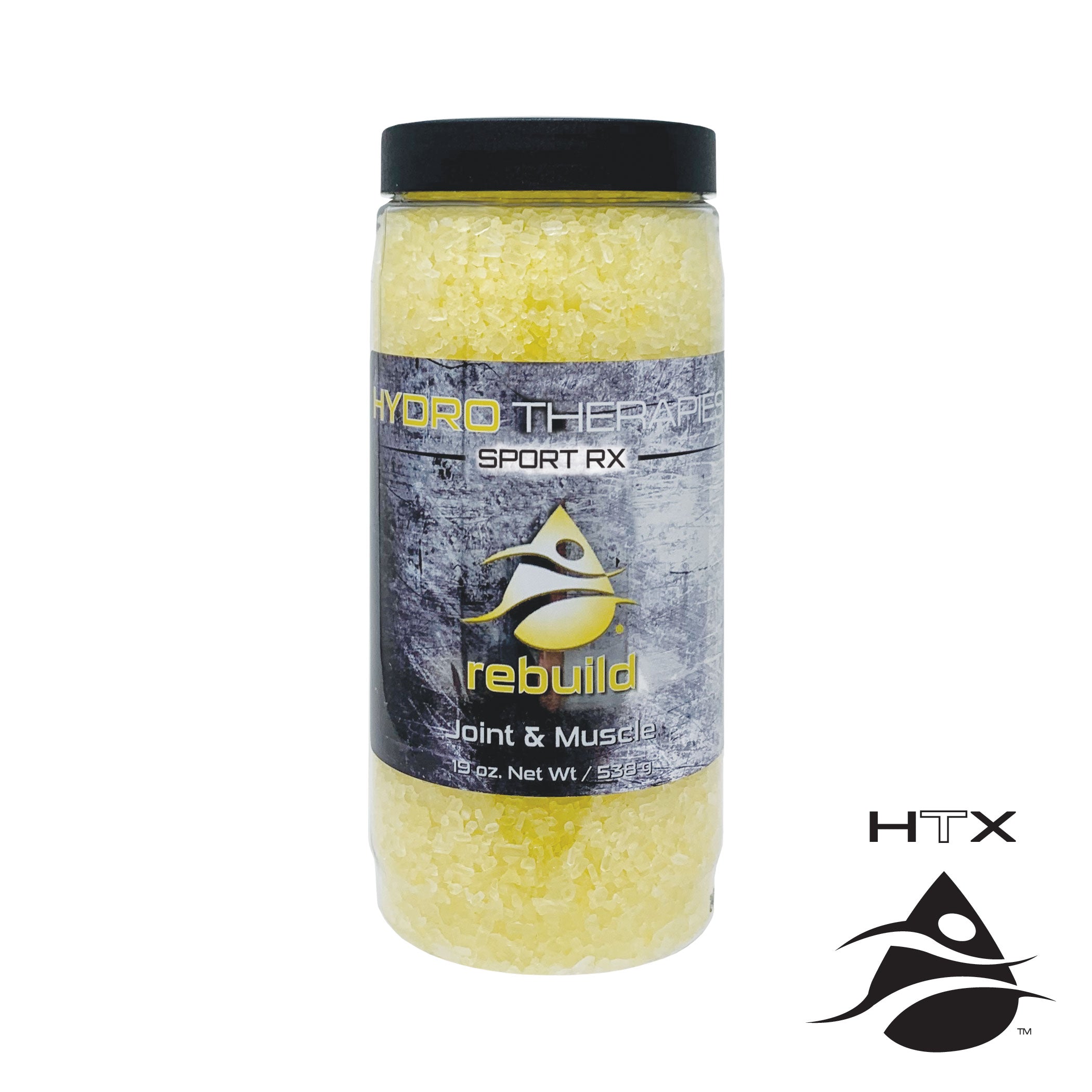 Rebuild Sport Rx Crystals 19oz – Invigorating Bath Salts, Muscle Soothing Bath Soak for Sore Muscles & Relaxation